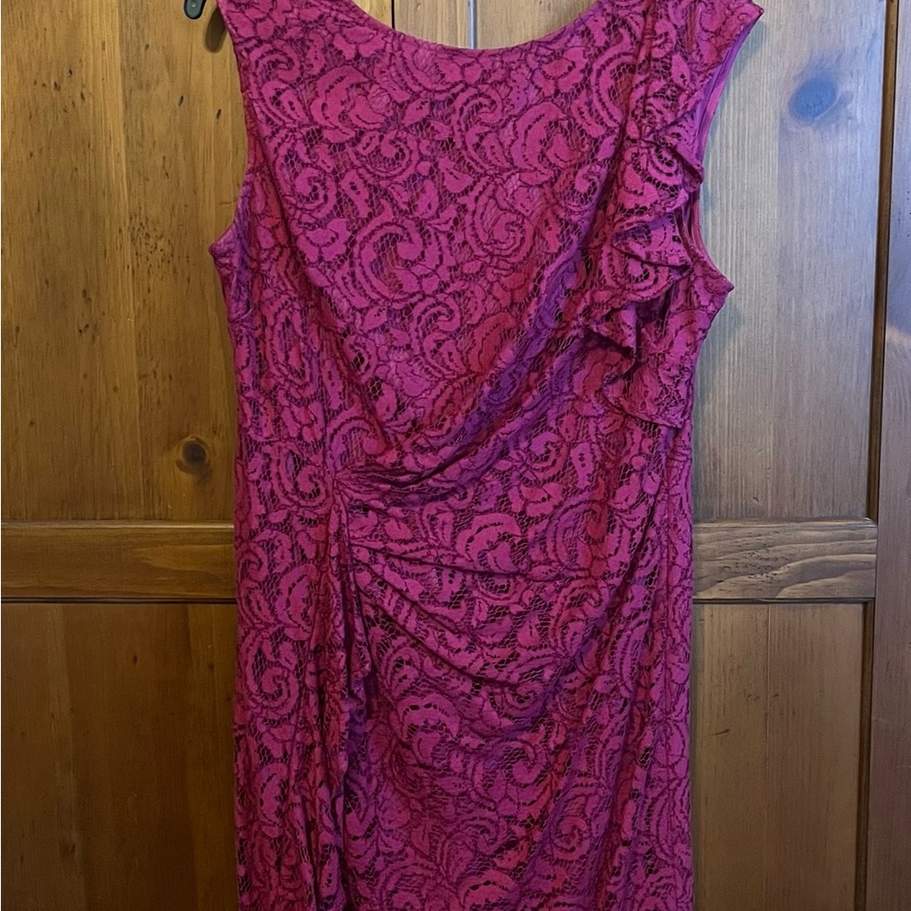 Adrianna Papell Magenta Sheath Dress